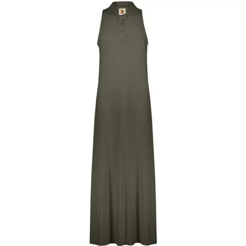 Summer Long Dress with Polo Collar , female, Sizes: S - Ciesse Piumini - Modalova