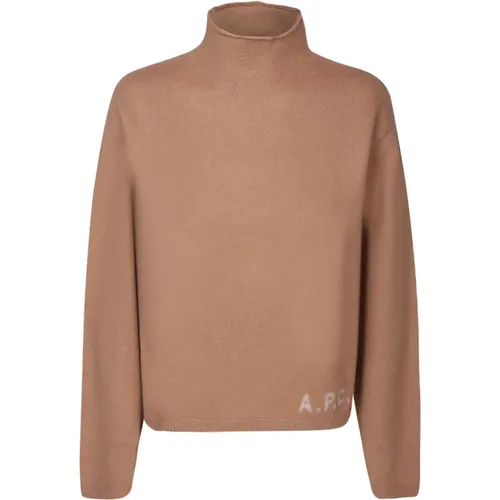 Minimalist Logo Print Wool Sweater - A.P.C. - Modalova