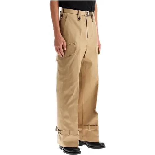 Cargo-inspirierte Chino-Hose , Herren, Größe: M - Sacai - Modalova