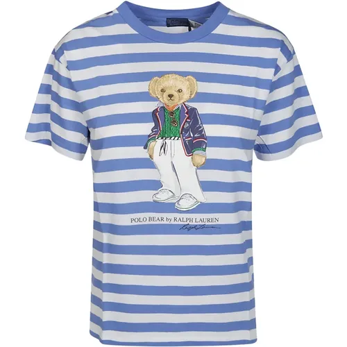 Bear TS MM Righe T-shirt , female, Sizes: XS - Polo Ralph Lauren - Modalova
