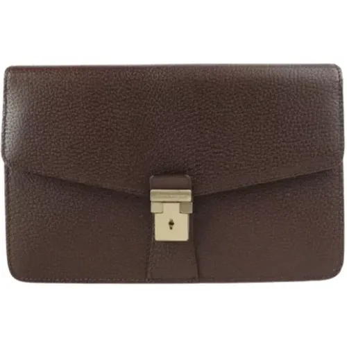 Pre-owned Leather clutches , female, Sizes: ONE SIZE - Salvatore Ferragamo Pre-owned - Modalova