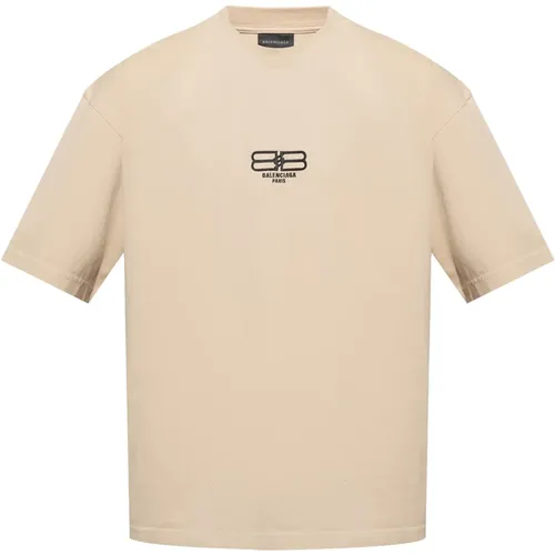 Logo Besticktes T-Shirt Balenciaga - Balenciaga - Modalova