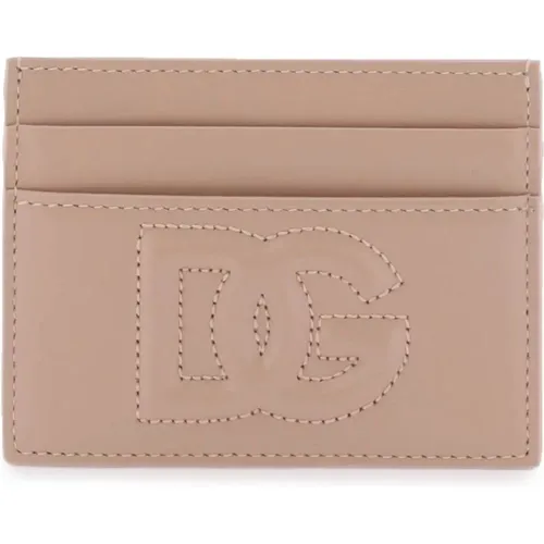 DG Logo Leder Kartenhalter , Damen, Größe: ONE Size - Dolce & Gabbana - Modalova