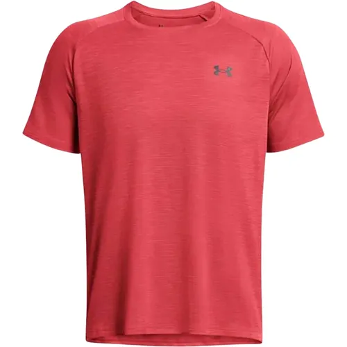 Rotes Solstice Texturiertes T-Shirt , Herren, Größe: XL - Under Armour - Modalova