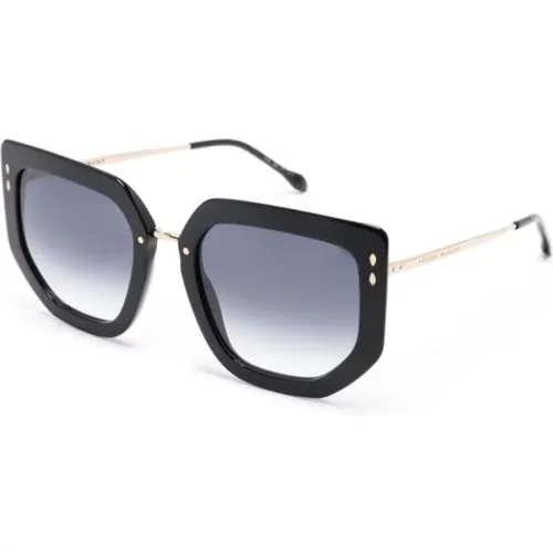Schwarze Sonnenbrille mit Original-Etui , Damen, Größe: 55 MM - Isabel marant - Modalova