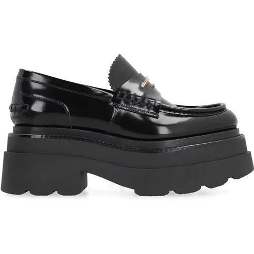 Leather Loafers Almond Toe Platform , female, Sizes: 4 UK, 7 UK, 6 UK - alexander wang - Modalova