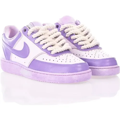 Handmade Violet Sneakers for Women , female, Sizes: 3 UK, 5 UK, 8 UK, 7 1/2 UK, 5 1/2 UK, 2 1/2 UK, 4 1/2 UK, 6 UK, 9 UK, 7 UK, 3 1/2 UK - Nike - Modalova