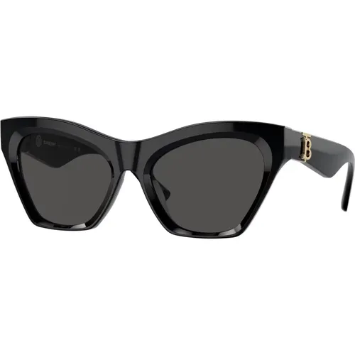 Be4420U Sonnenbrille Schwarz , Damen, Größe: 55 MM - Burberry - Modalova