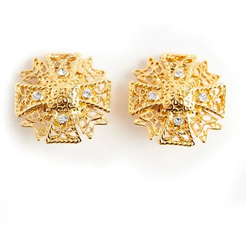 Maltese crown earrings , female, Sizes: ONE SIZE - Kenneth Jay Lane Pre-owned - Modalova
