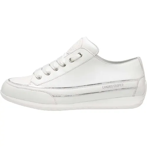 Silber Piping Leder Sneakers Janis , Damen, Größe: 42 EU - Candice Cooper - Modalova