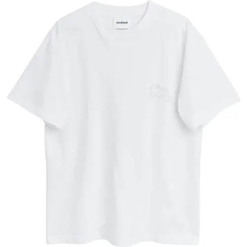 Perlen Logo T-shirt , unisex, Größe: L/Xl - Soulland - Modalova