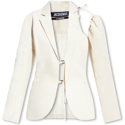‘Galliga’ blazer with cut-out shoulder , female, Sizes: S, 2XS, XS - Jacquemus - Modalova