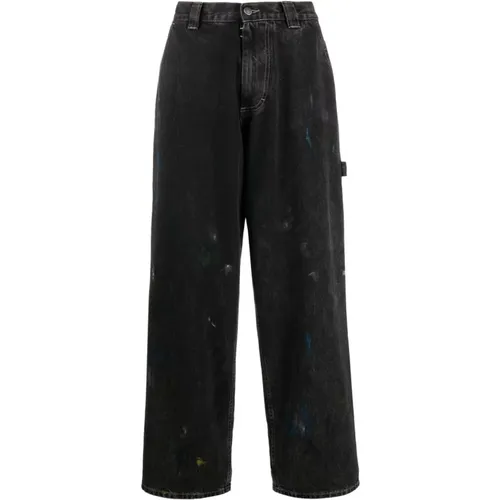 Schwarze Oversize Distressed Denim Jeans , Damen, Größe: W28 - Maison Margiela - Modalova