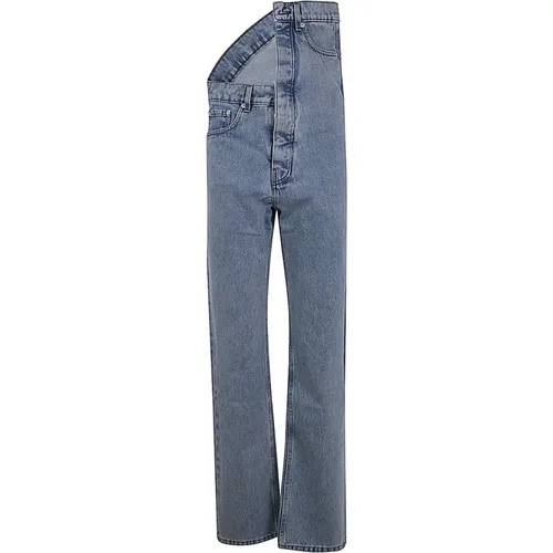 Evergreen Asymmetric Waist Jeans , female, Sizes: W27, W29, W28, W30 - Y/Project - Modalova