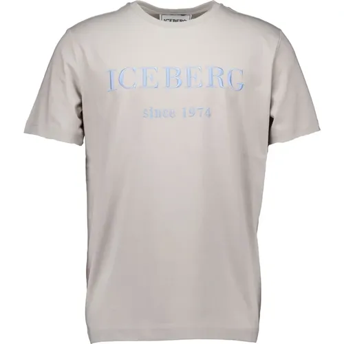 Light Grey T-Shirts , male, Sizes: 2XL, S, M - Iceberg - Modalova