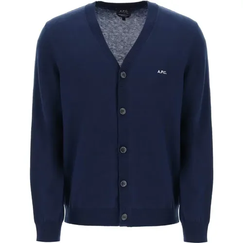 Cozy Knit Cardigan , male, Sizes: L, S - A.p.c. - Modalova