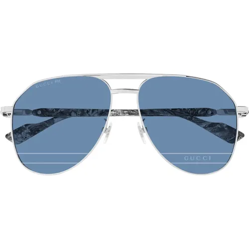 Vintage Pilot Oversize Sunglasses Fotocromatici , male, Sizes: 59 MM - Gucci - Modalova