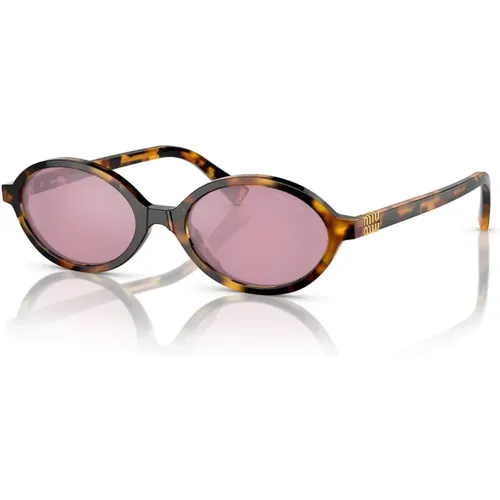 Honey Havana/Bordeaux Sonnenbrille SMU 04Zs , Damen, Größe: 50 MM - Miu Miu - Modalova