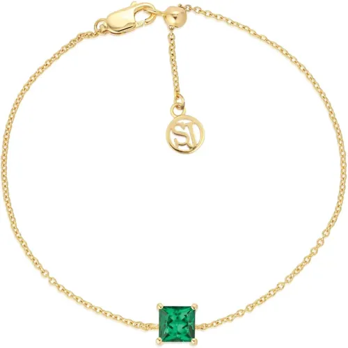 Quadrato Armband mit grünem Zirkonia , Damen, Größe: ONE Size - Sif Jakobs Jewellery - Modalova