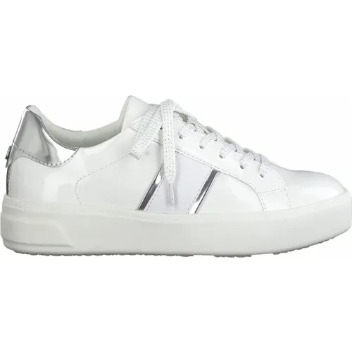 Weiße Low-Top-Sneakers für Damen - tamaris - Modalova
