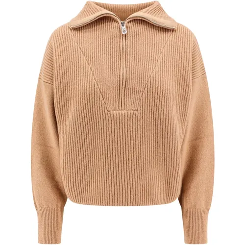 Knitwear Turtleneck Half Zip Sweater , female, Sizes: M, L - pinko - Modalova