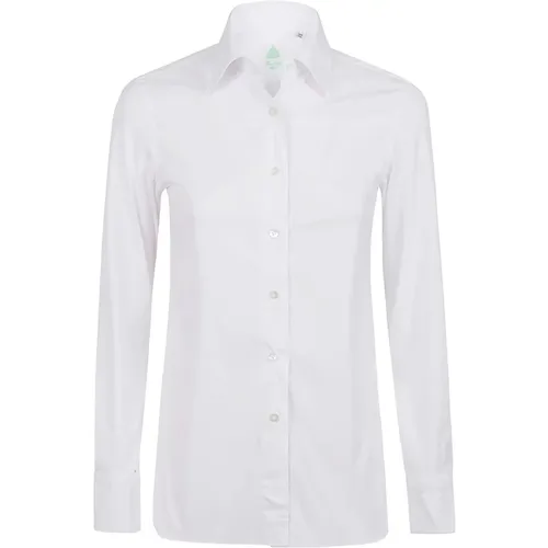 Vintage Weißes Slim Fit Hemd , Herren, Größe: 2XL - Finamore - Modalova