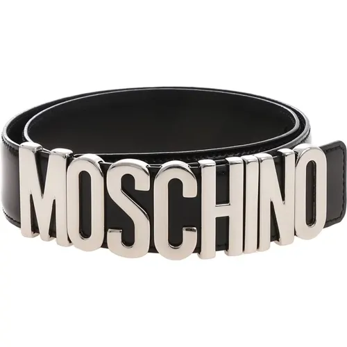 Metallic Letter Belt , female, Sizes: M, L - Moschino - Modalova