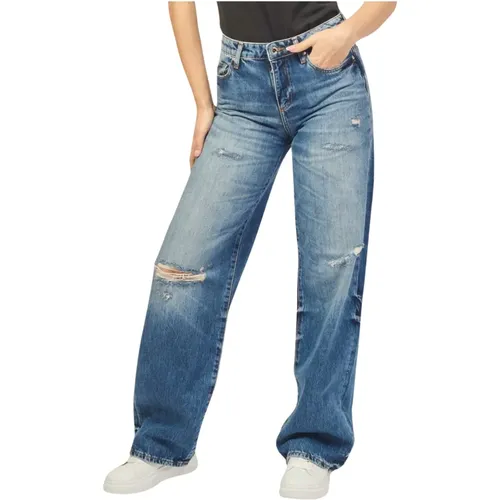 Relaxed Fit Denim Jeans , female, Sizes: W25, W30, W31, W28 - Armani Exchange - Modalova