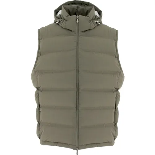 Quilted Sleeveless Down Jacket with Hood , male, Sizes: XL, 2XL, L - BRUNELLO CUCINELLI - Modalova