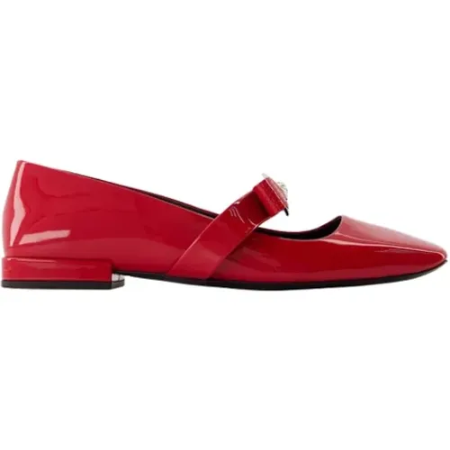 Leather flats , female, Sizes: 5 UK - Versace - Modalova