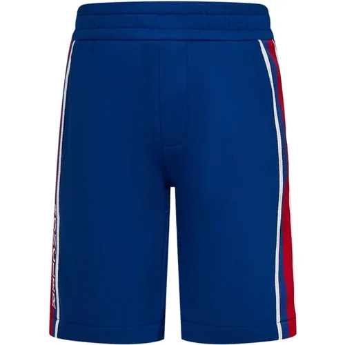 Kinder-Shorts in Blau mit Multicolor-Seitenstreifen - Moncler - Modalova