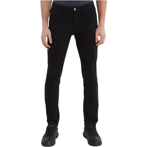 Schwarze Skinny Stretch Jeans , Herren, Größe: W32 - Armani Exchange - Modalova