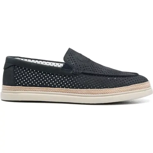 Nabuk Slip-On Loafers , male, Sizes: 7 UK, 10 UK - Casadei - Modalova