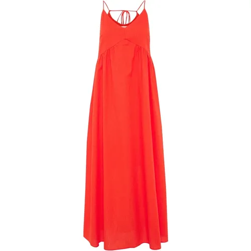 Rotes V-Ausschnitt Kleid Gloriapw 30308622 , Damen, Größe: 2XS - Part Two - Modalova