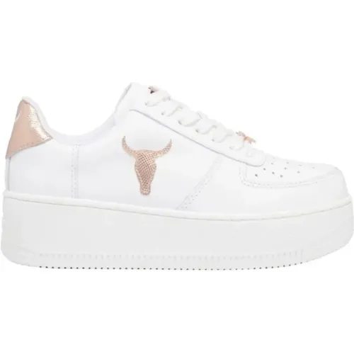 Weiße Roségold Sneakers für Frauen , Damen, Größe: 40 EU - Windsor Smith - Modalova