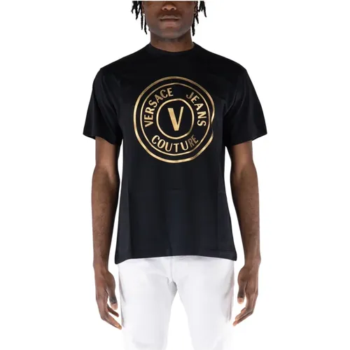 Foil T-Shirt , Herren, Größe: L - Versace Jeans Couture - Modalova