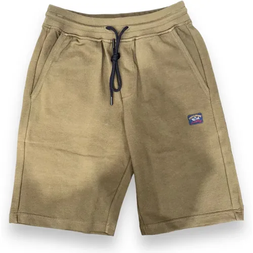 Khaki Baumwolle Regular Fit Shorts , Herren, Größe: L - PAUL & SHARK - Modalova