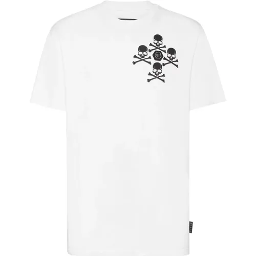 Unique Men's T-Shirt with Aadcmtk7786Pjy002N01 Design , male, Sizes: M, 2XL, L, XL - Philipp Plein - Modalova