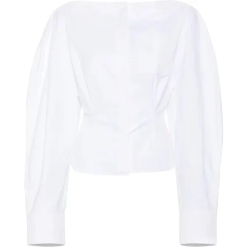 Poplin Boat Neck Top , female, Sizes: 2XS, M, S, XS - Jacquemus - Modalova