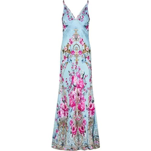 Garden Path Silk Slip Dress , female, Sizes: M - Camilla - Modalova