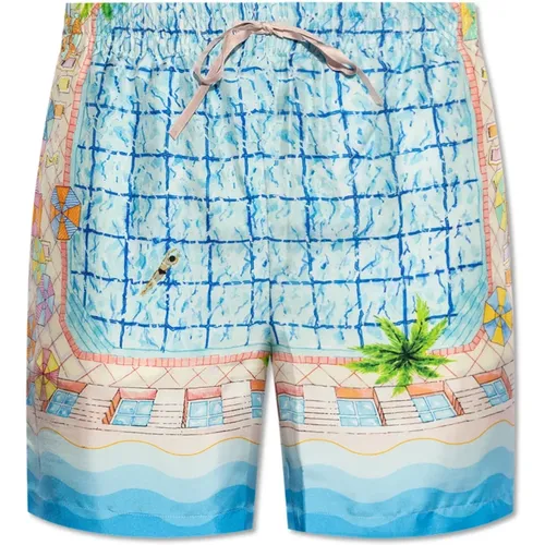 Silk shorts , male, Sizes: M, S - Casablanca - Modalova