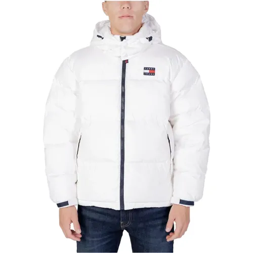 Weiße Kapuzen-Zip-Jacke - Tommy Jeans - Modalova