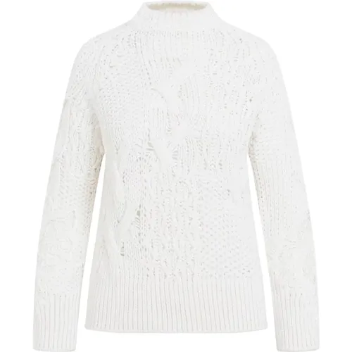 Wool Sweater with Lace Inserts , female, Sizes: XS, S, 2XS - Ermanno Scervino - Modalova