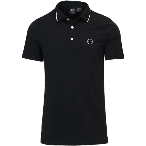 Button-Front Polo Shirt , male, Sizes: S - Armani Exchange - Modalova