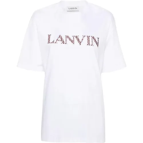 Embroidered Oversize T-Shirt , female, Sizes: XS, M, S - Lanvin - Modalova