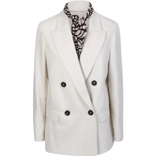 Double-Breasted Blazer for Women , female, Sizes: S - BRUNELLO CUCINELLI - Modalova