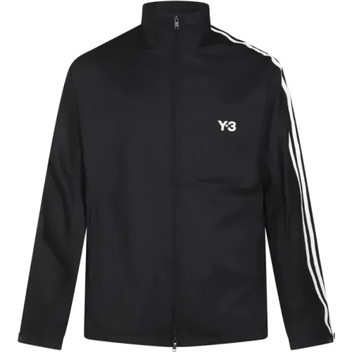 Schwarze Casual Reißverschluss Jacke Logo , unisex, Größe: XL - Y-3 - Modalova