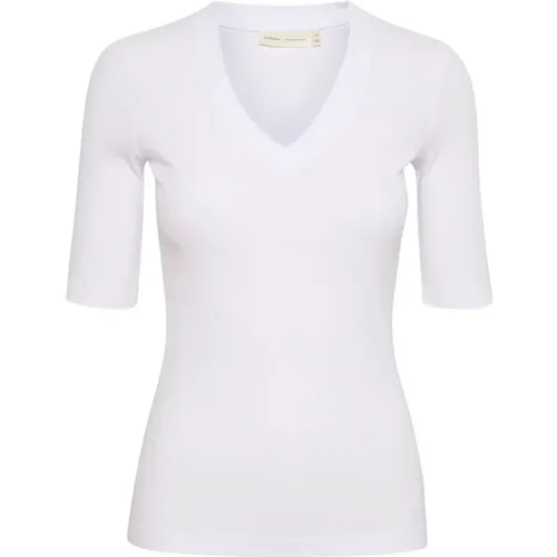 Classic Ribbed V-Neck T-Shirt , female, Sizes: S, XS, 3XL, L, M, 2XS - InWear - Modalova