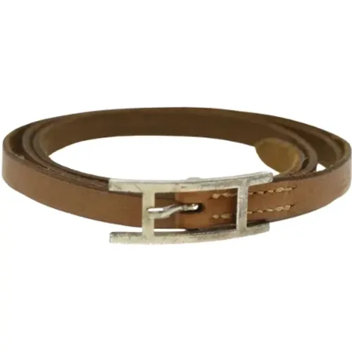 Pre-owned Leather bracelets , female, Sizes: ONE SIZE - Hermès Vintage - Modalova