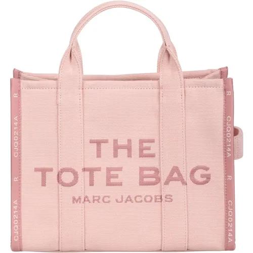 Jacquard Small Tote Bag with Logo Embroidery , female, Sizes: ONE SIZE - Marc Jacobs - Modalova